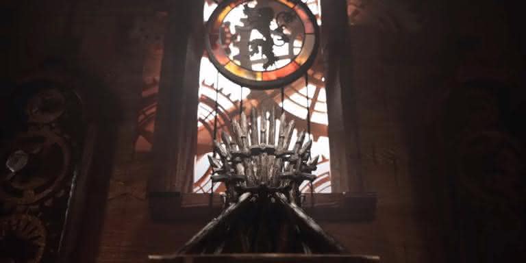 Trono de Ferro na abertura da oitava temporada de 'Game of Thrones' - Reprodução/HBO