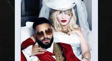 Madonna e Maluma na capa do single 'Medellín' - Divulgação/Universal Music