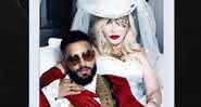 Madonna e Maluma na capa do single 'Medellín' - Divulgação/Universal Music