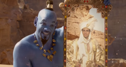 Gênio transformando Aladdin. - Reprodução/Disney