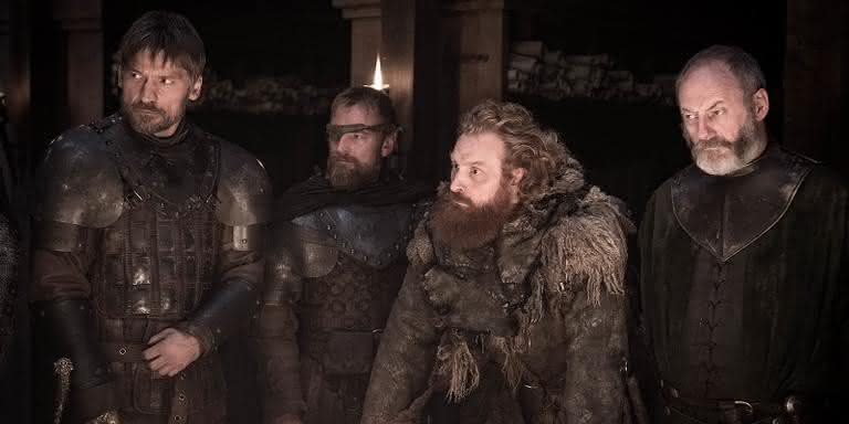 Jaime Lannister, Beric Dondarrion, Tormund e Sor Davos. - Divulgação/HBO