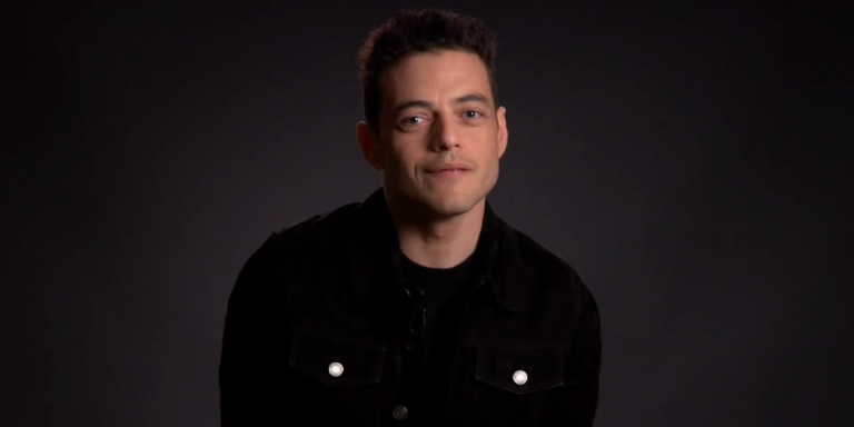 Rami Malek na transmissão do anúncio do novo '007'. - Reprodução