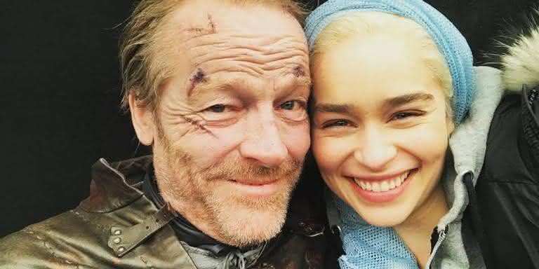 Iain Glen e Emilia Clarke - Reprodução/Instagram