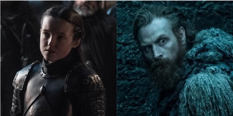 Lyanna Mormont (Bella Ramsey) e Tormund (Kristofer Hivju). - Divulgação/HBO