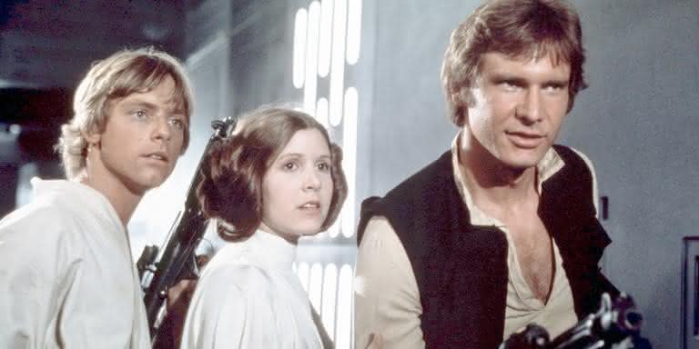 Mark Hamill, Carrie Fisher e Harrison Ford em 'Star Wars' - Divulgação/Lucasfilm