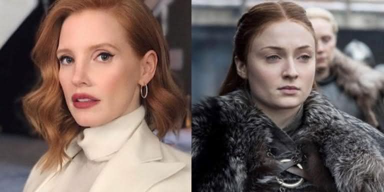 Jessica Chastain e Sansa Stark - Montagem/Reprodução