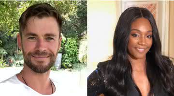 Chris Hemsworth e Tiffany Haddish. - Reprodução/Twitter