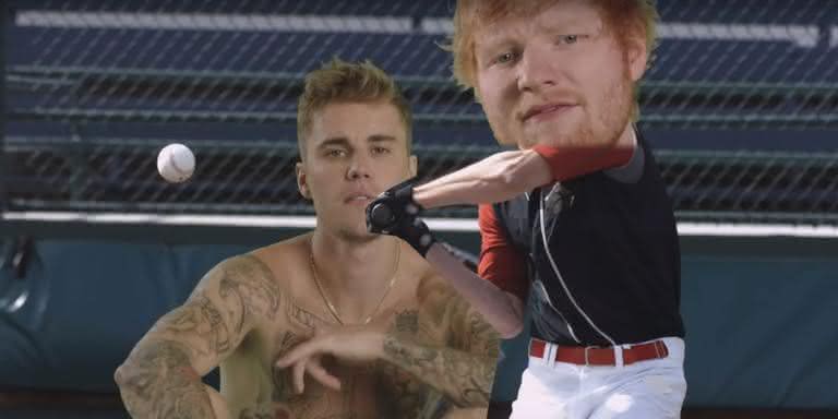 Justin Bieber e Ed Sheeran no clipe de 'I Don't Care' - Reprodução/YouTube