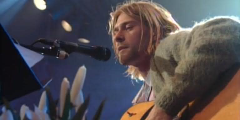 Kurt Cobain no MTV Unplugged do Nirvana. - Reprodução/MTV