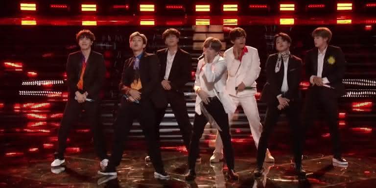 BTS na final de 'The Voice' - Divulgação/Youtube