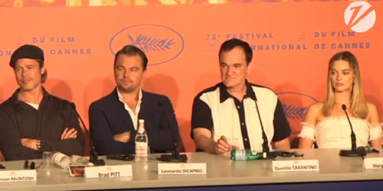 Tarantino e elenco de 'Era Uma Vez em Hollywood' em coletiva de imprensa. - Reprodução/Variety