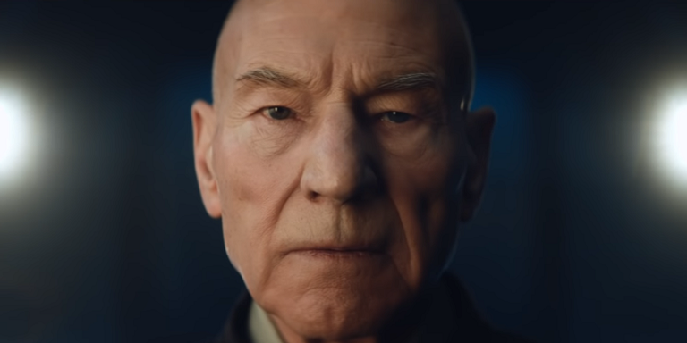 Patrick Stewart em prévia de 'Star Trek: Picard'. - Reprodução/CBS