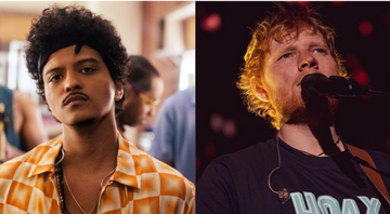 Bruno Mars e Ed Sheeran. - Reprodução/Instagram