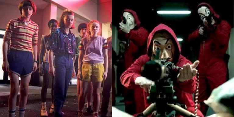 'Stranger Things' e 'La Casa de Papel' - Divulgação/Netflix