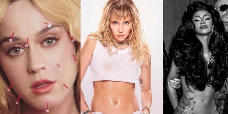 Katy Perry, Miley Cyrus e Cardi B - Reprodução/Instagram