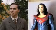 Nicholas Hoult, que quase foi o Batman, e Nicolas Cage, que quase foi o Superman - Reprodução/Montagem