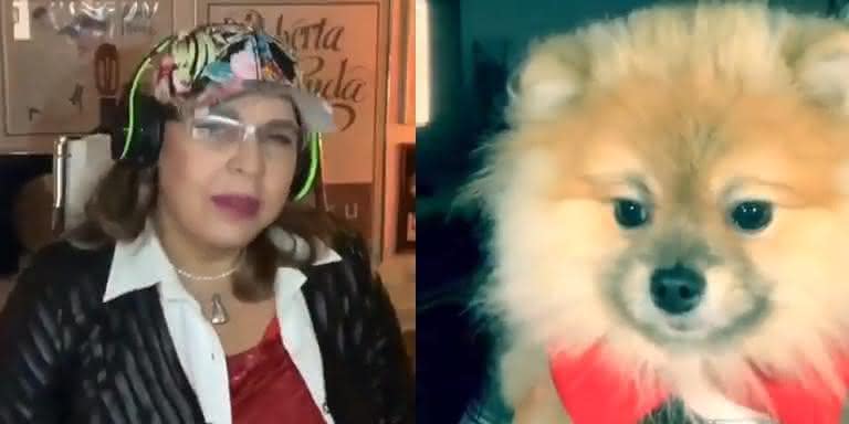 Roberta Miranda e seu cachorro, Severino. - Reprodução/Twitter