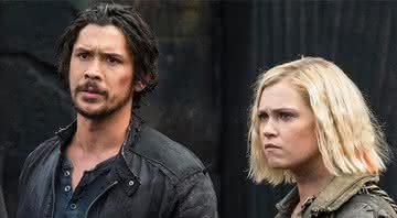 Bob Morley e Eliza Taylor em 'The 100'. - Reprodução