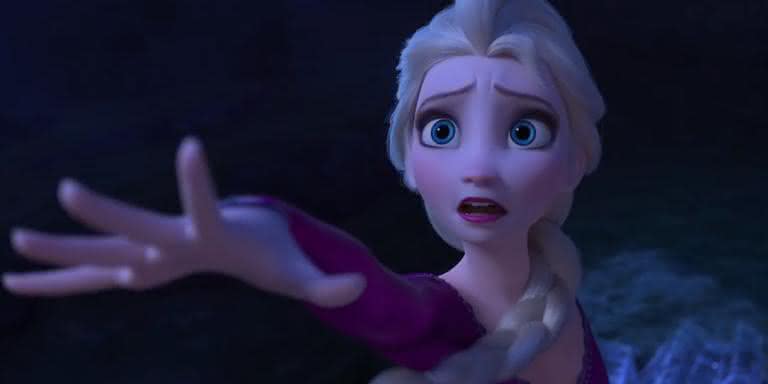 Elsa no trailer de 'Frozen 2'. - Reprodução/Disney