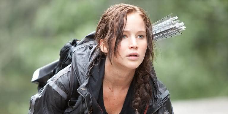 Jennifer Lawrence como Katniss em 'Jogos Vorazes'. - Divulgação