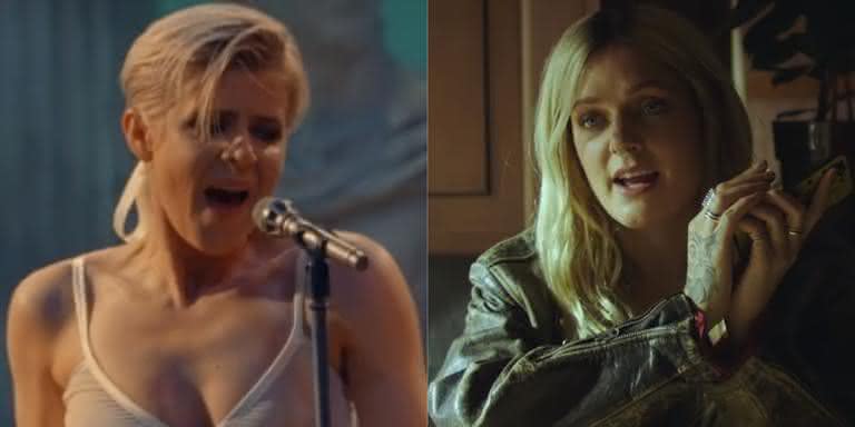 Robyn no clipe de 'Ever Again' e Tove Lo no vídeo de 'Glad He's Gone' - Reprodução/Montagem