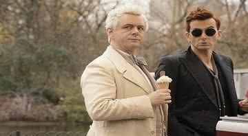 Michael Sheen e David Tennant em 'Good Omens'. - Reprodução/Amazon Prime