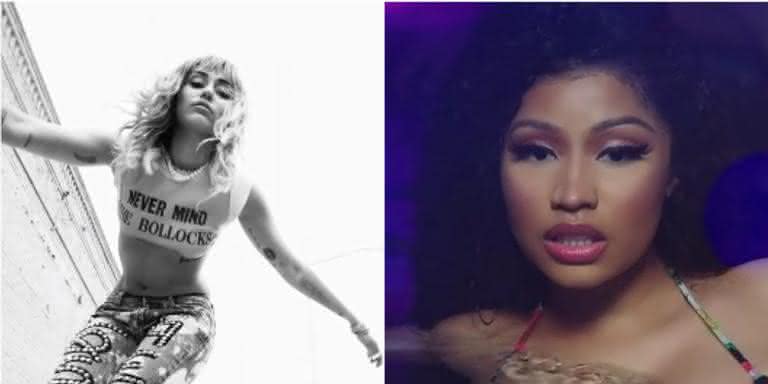 Miley Cyrus e Nicki Minaj. - Reprodução