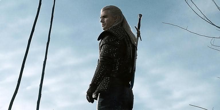 Henry Cavill caracterizado como Witcher Geralt - Divulgação/Netflix