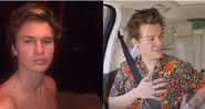 Ansel Elgort e Harry Styles - Montagem;Reprodução/Instagram/YouTube