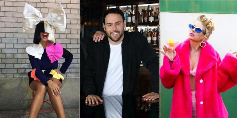 Sia, Scooter Braun e Taylor Swift - Reprodução/Instagram