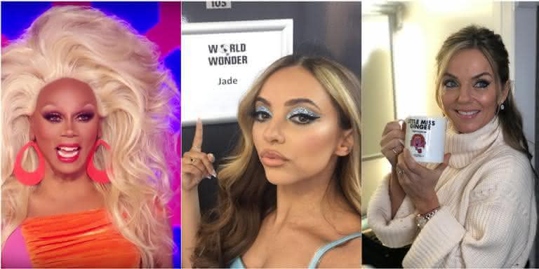 Rupaul, Jade Thirlwall e Geri Horner - Montagem: Reprodução/Instagram/YouTube