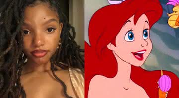 Halle Bailey e Ariel - Reprodução/Instagram/Disney/Montagem