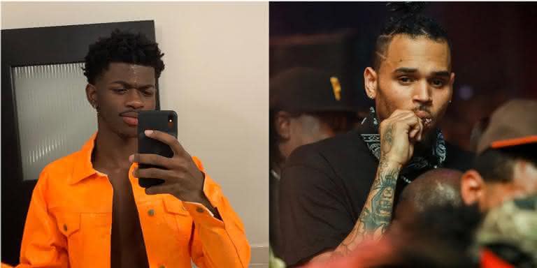 Lil Nas X e Chris Brown - Montagem: Reprodução/Instagram