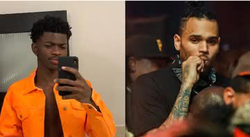 Lil Nas X e Chris Brown - Montagem: Reprodução/Instagram