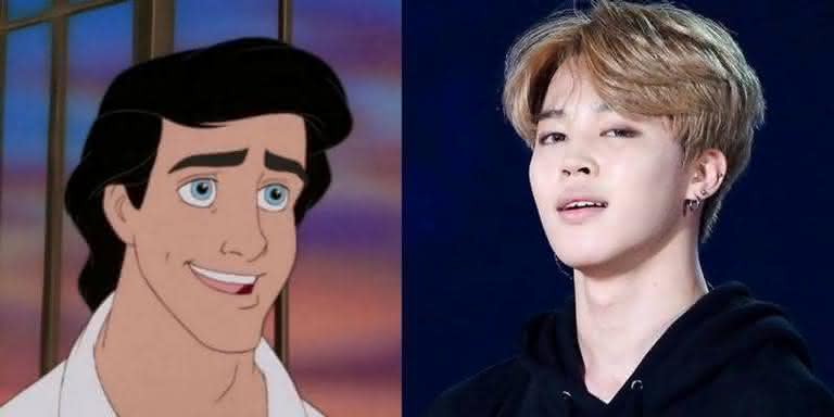 Eric e Jimin - Reprodução/Disney/Instagram/Montagem