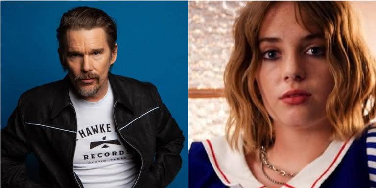 Ethan Hawke e Maya Hawke - Reprodução/Instagram; Divulgação/Netflix