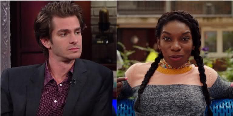 Andrew Garfield Michaela Coel - Reprodução/YouTube