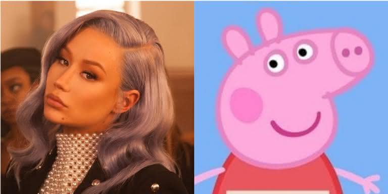 Iggy Azalea e Peppa Pig trocam mensagens via redes sociais e brincam com situação - Reprodução/Instagram/E1 Kids