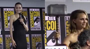 Angelina Jolie, de 'Eternos', e Natalie Portman, de 'Thor', no painel da Marvel na Comic Con de San Diego em 2019 - YouTube