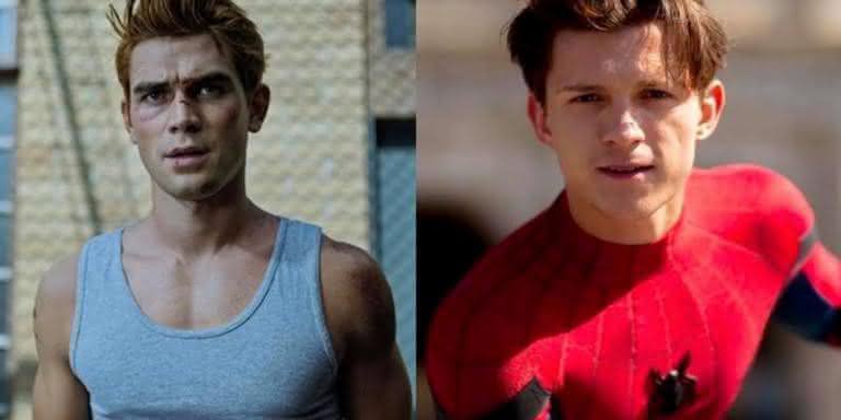 KJ Apa e Tom Holland - Reprodução/Instagram/Divulgação/Marvel