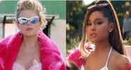 Taylor Swift em 'You Need To Calm Down' e Ariana Grande em 'thank you, next' - Reprodução/YouTube