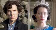 Benedict Cumberbatch e Claire Foy protagonizarão cinebiografia juntos - Reprodução/Sherlock/The Crown/Netflix