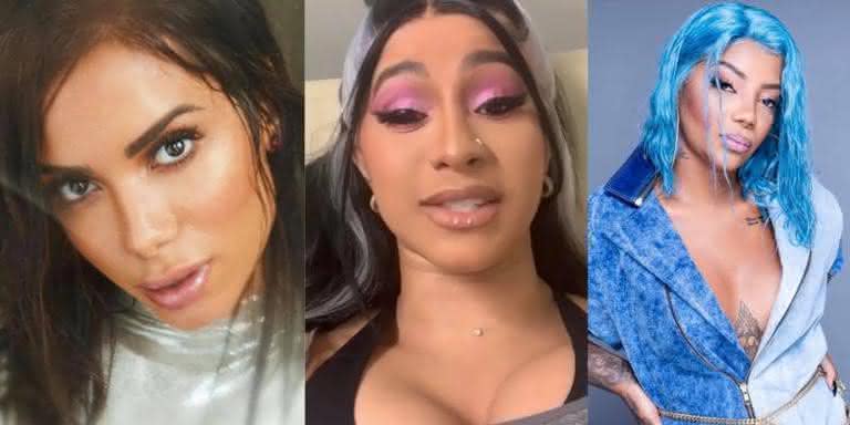 Anitta, Cardi B e Ludmilla - Reprodução Instagram