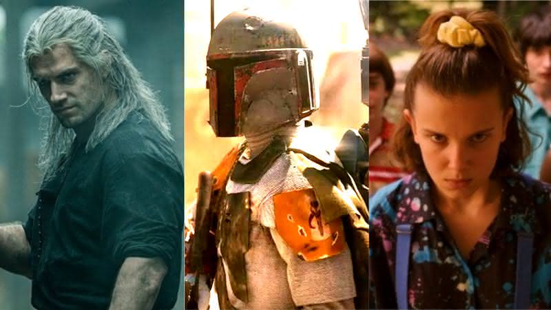 The Witcher, que estreou no último dia 20 na Netflix, superou o interesse dos públicos de The Mandalorian e Stranger Things - Netflix/Disney+/Netflix