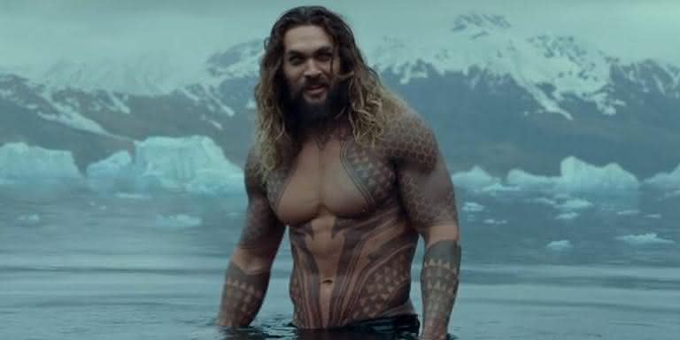 Jason Momoa como Aquaman - Divulgação/Warner Bros.