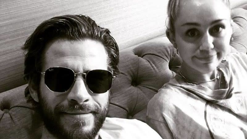 Liam Hemsworth e Miley Cyrus em clique antigo nas redes sociais - Instagram