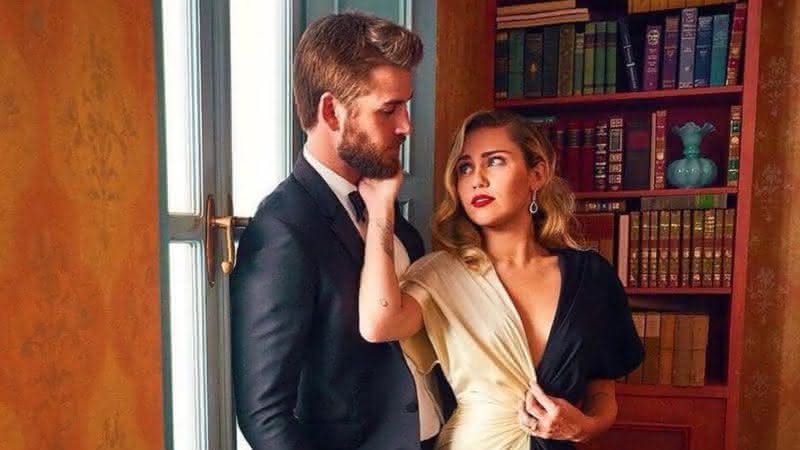 Liam Hemsworth e Miley Cyrus. Crédito: Reprodução/Instagram