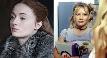 Sophie Turner em Game of Thrones e cena da série original de Lizzie McGuire - HBO/Disney