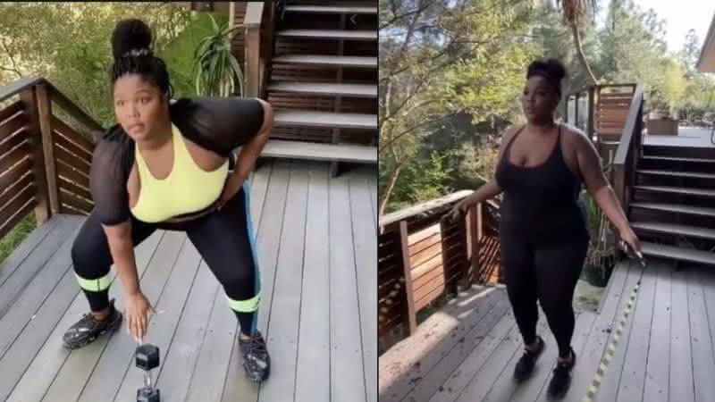 Lizzo compartilha sua rotina de exercícios - Reprodução/TikTok