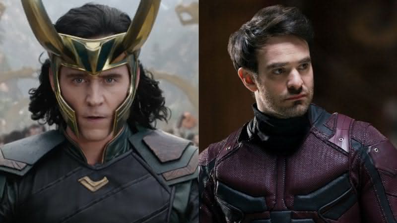 Tom Hiddleston como Loki, e Charlie Cox como  Demolidor - Marvel